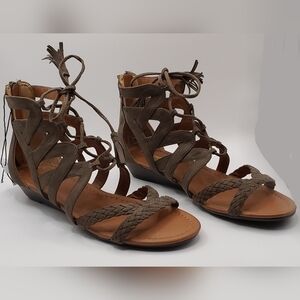 Sonoma Lace Up Sandals Dark brown Size: 7 1/2 Medium New